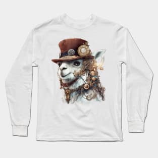 Steampunk Alpaca Long Sleeve T-Shirt